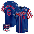 Boles B.Orioles #6 Ryan Mountcastle Player Royal USA 250 Independence Day Vapor Premier Limited Home Game Stitched Jerseys
