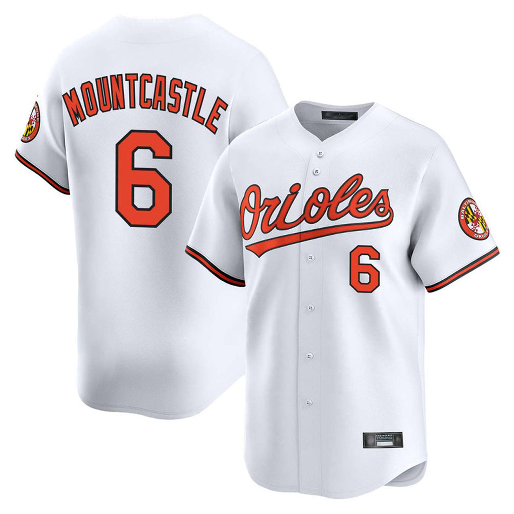 Boles B.Orioles #6 Ryan Mountcastle Player White Limited Home Game Stitched Jerseys
