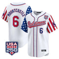 Boles B.Orioles #6 Ryan Mountcastle Player White USA 250 Independence Day Vapor Premier Limited Home Game Stitched Jerseys