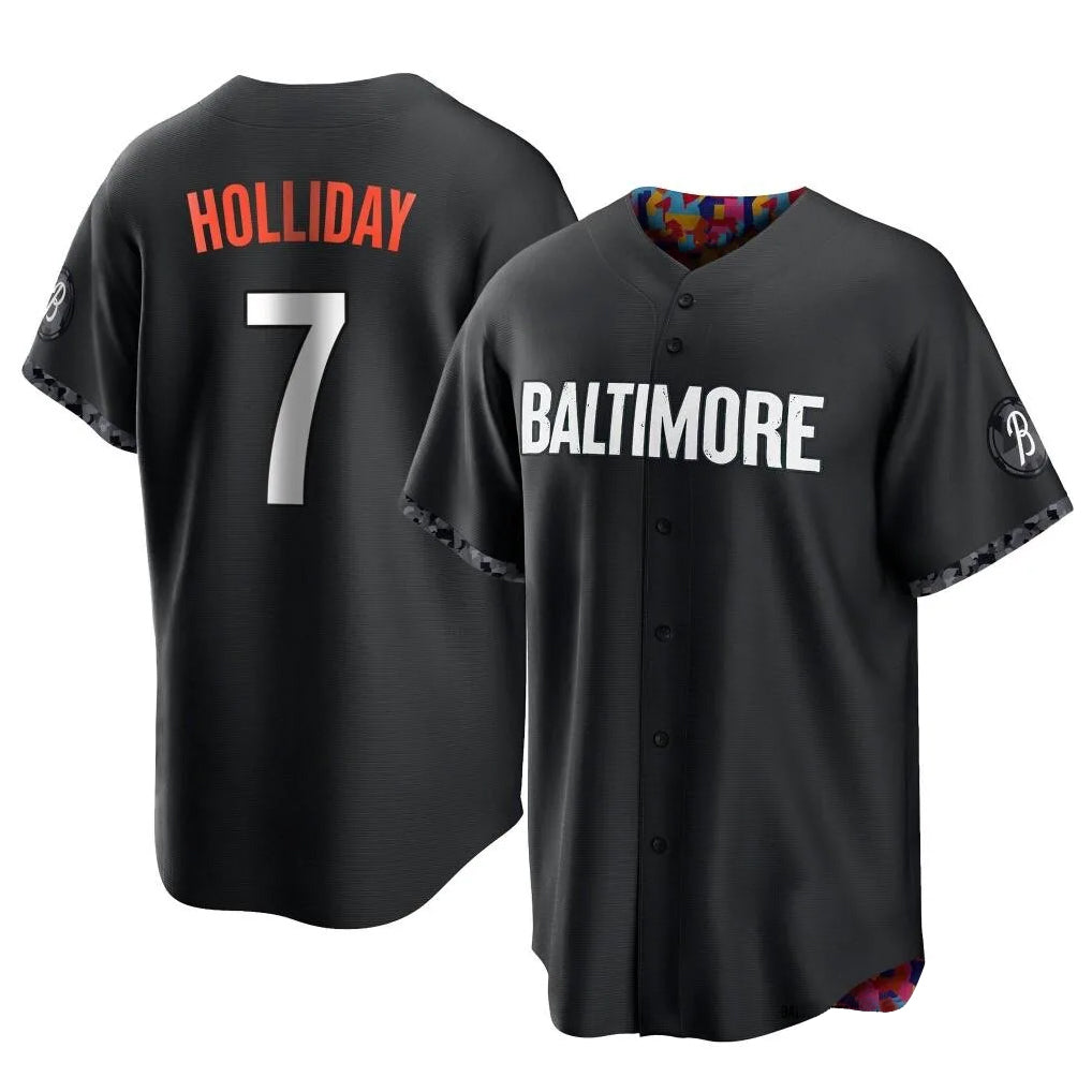 Boles B.Orioles #7 Jackson Holliday Player Black City Connect Home Game Stitched Jerseys