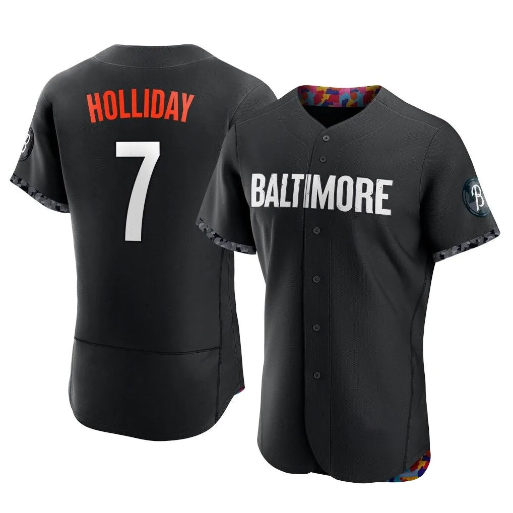 Boles B.Orioles #7 Jackson Holliday Player Black City Connect Limited Elite Home Game Stitched Jerseys