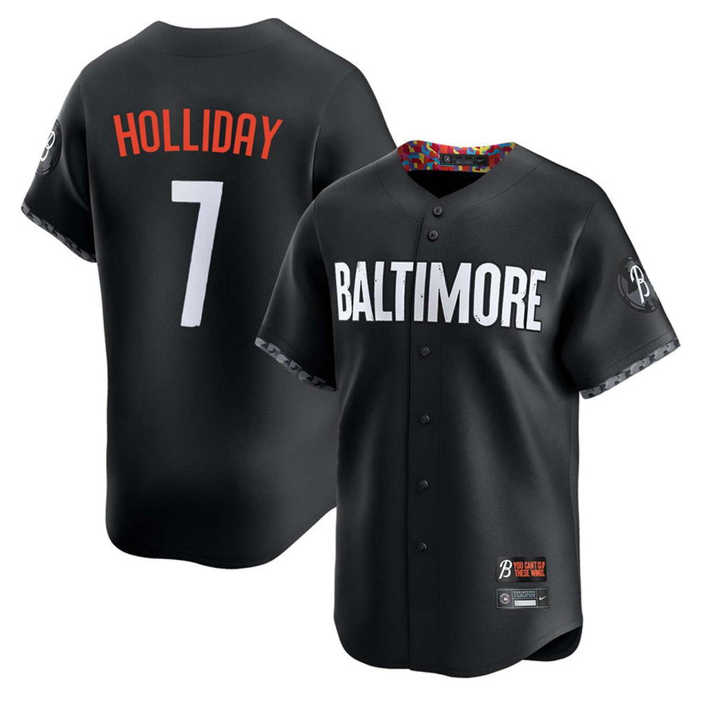 Boles B.Orioles #7 Jackson Holliday Player Black City Connect Limited Home Game Stitched Jerseys