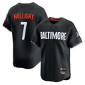 Boles B.Orioles #7 Jackson Holliday Player Black City Connect Limited Home Game Stitched Jerseys