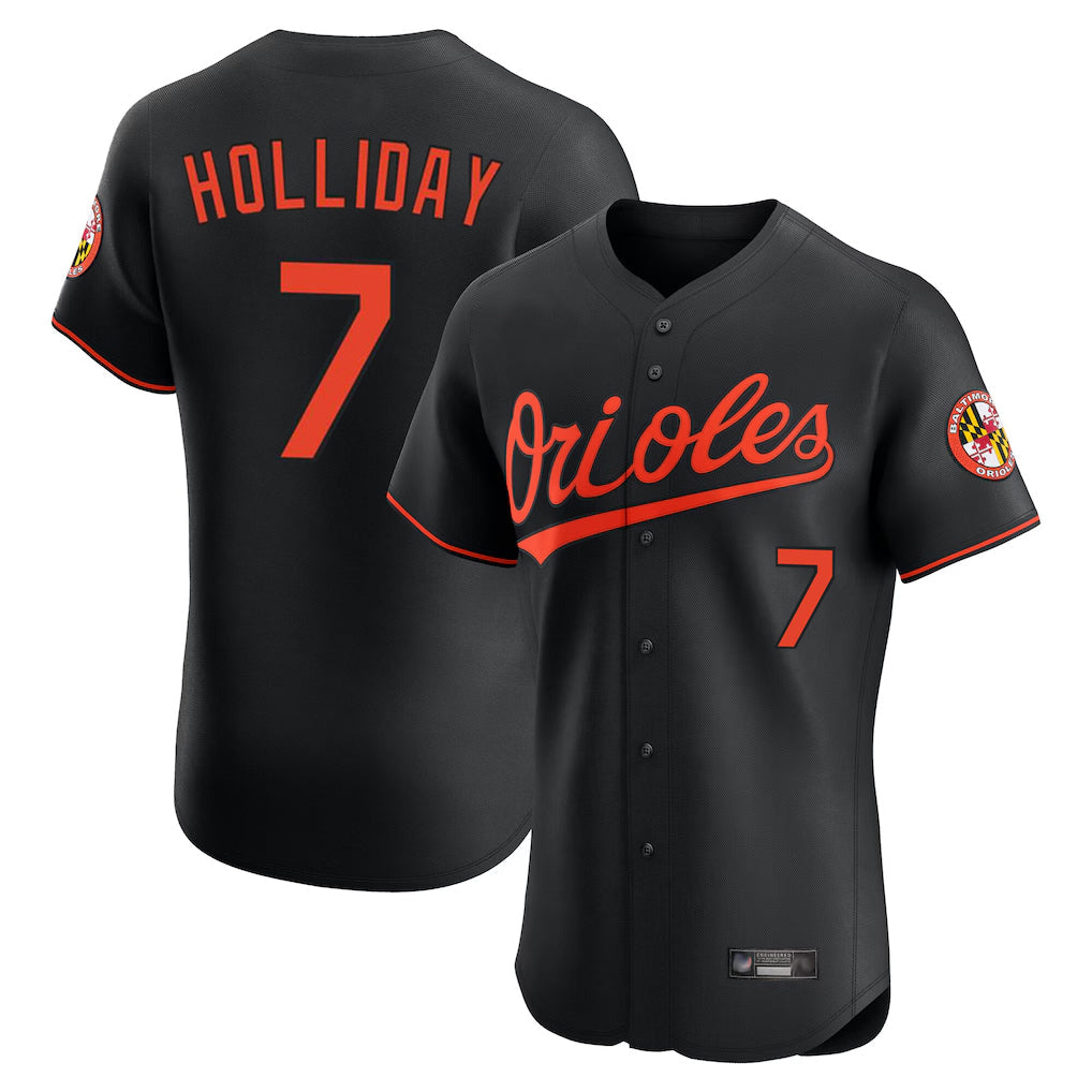 Boles B.Orioles #7 Jackson Holliday Player Black Limited Elite Home Game Stitched Jerseys