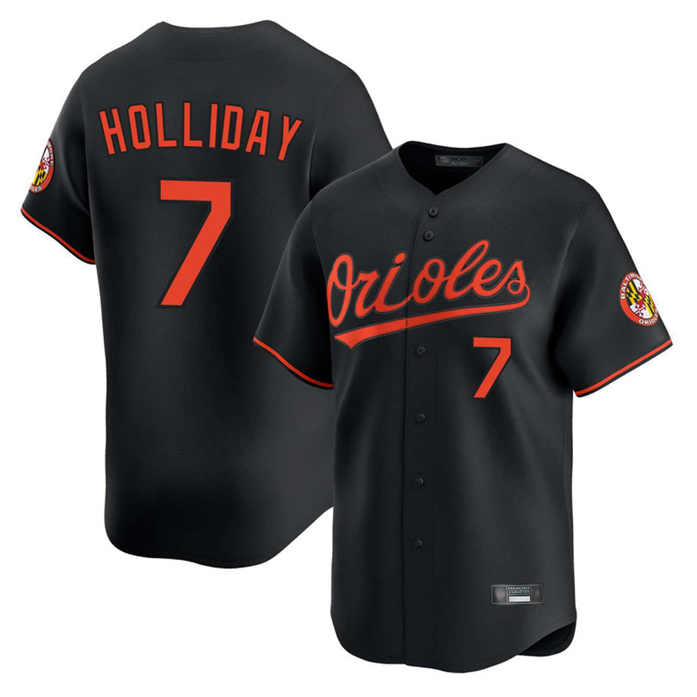 Boles B.Orioles #7 Jackson Holliday Player Black Limited Home Game Stitched Jerseys