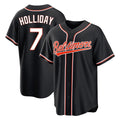 Boles B.Orioles #7 Jackson Holliday Player Black Out Home Game Stitched Jerseys