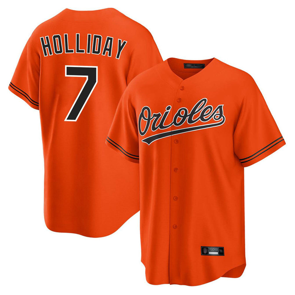 Boles B.Orioles #7 Jackson Holliday Player Orange Home Game Stitched Jerseys