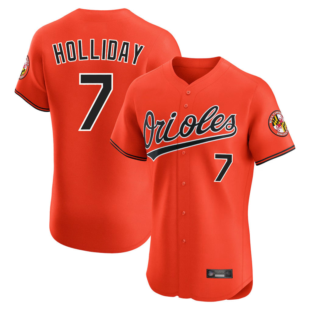 Boles B.Orioles #7 Jackson Holliday Player Orange Limited Elite Home Game Stitched Jerseys