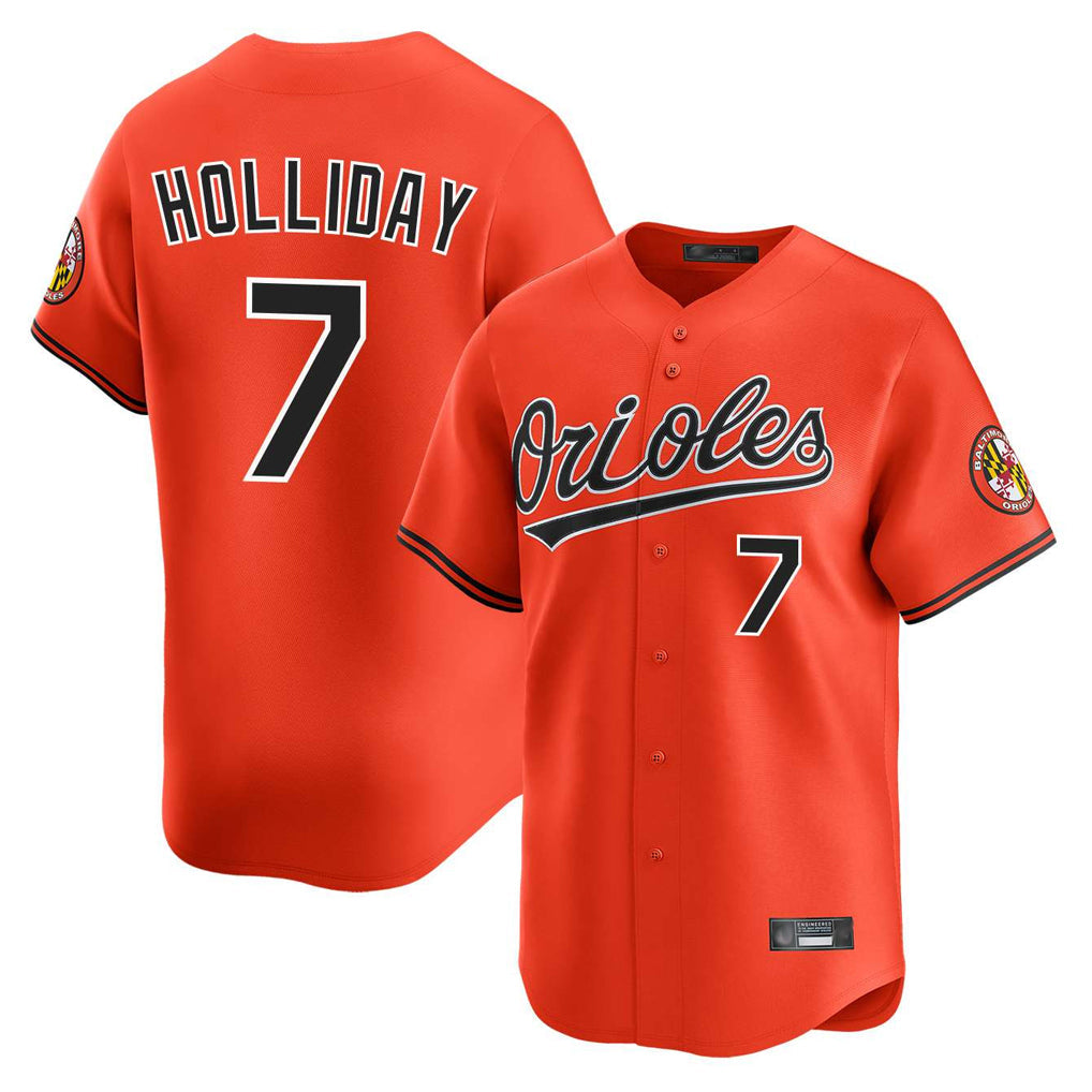 Boles B.Orioles #7 Jackson Holliday Player Orange Limited Home Game Stitched Jerseys