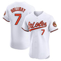Boles B.Orioles #7 Jackson Holliday Player White Limited Elite Home Game Stitched Jerseys