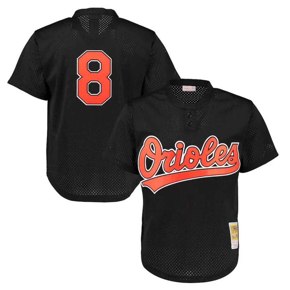 Boles B.Orioles #8 Cal Ripken Player Black Mitchell & Ness 1997 Cooperstown Mesh Game Stitched Jerseys