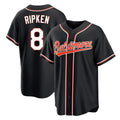 Boles B.Orioles #8 Cal Ripken Player Black Out Home Game Stitched Jerseys