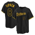Boles B.Orioles #8 Cal Ripken Player Black Snake Skin City Home Game Stitched Jerseys