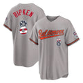 Boles B.Orioles #8 Cal Ripken Player Gray USA 250 Fourth of July Home Game Stitched Jerseys