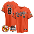 Boles B.Orioles #8 Cal Ripken Player Orange 30th Anniversary of 2131 Home Game Stitched Jerseys