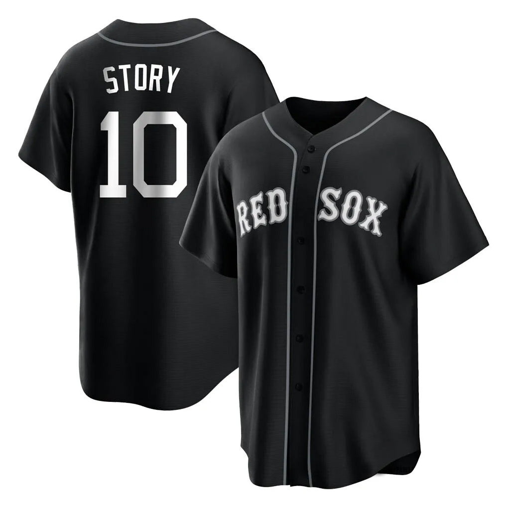 Boles B.Red Sox #10 Trevor Story Player Black Home Game Stitched Jerseys