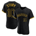 Boles B.Red Sox #10 Trevor Story Player Black Snake Skin City Limited Elite Home Stitched Jerseys