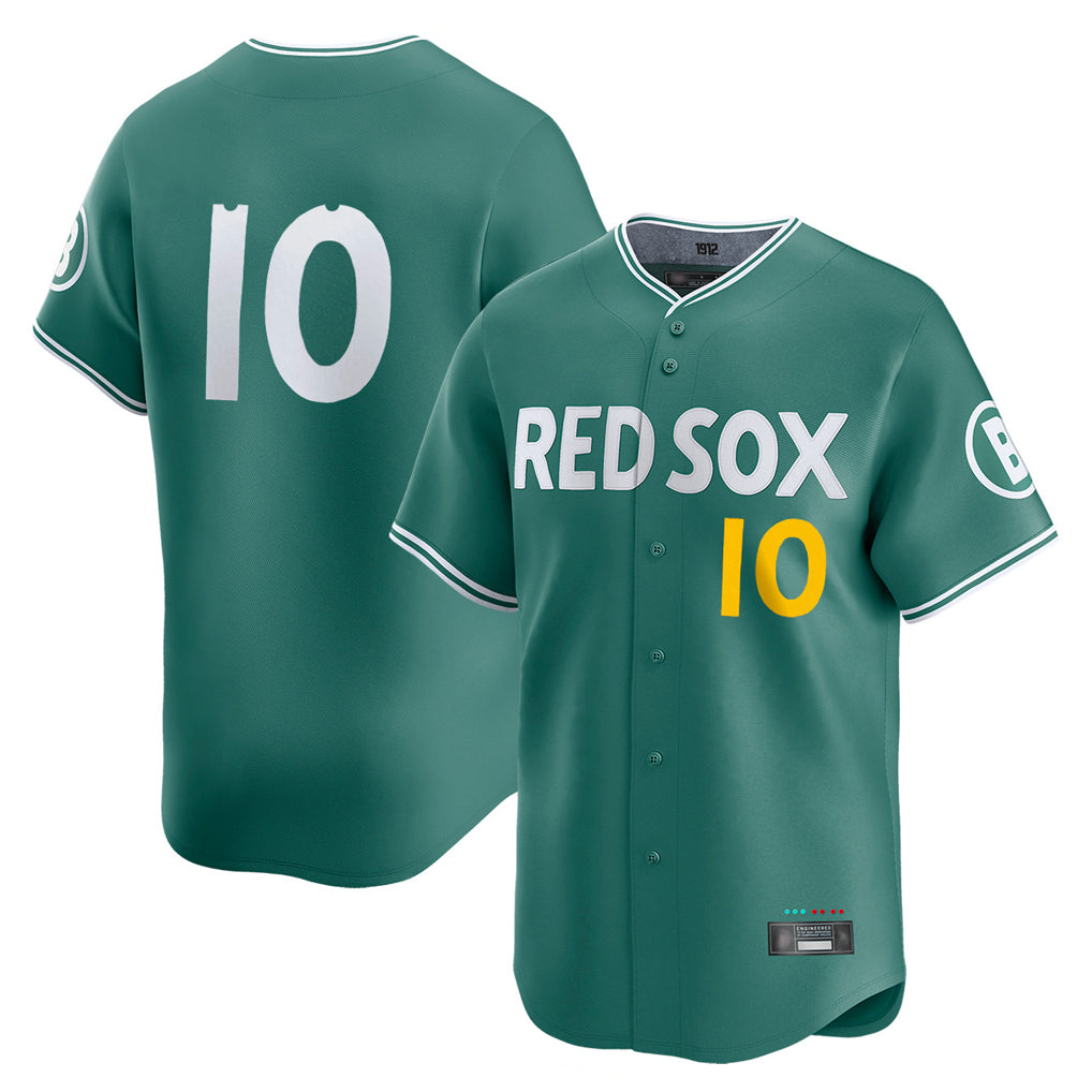 Boles B.Red Sox #10 Trevor Story Player Green City Connect Limited Home Game Stitched Jerseys