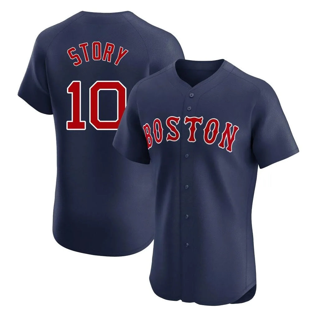 Boles B.Red Sox #10 Trevor Story Player Navy Limited Elite Home Game Stitched Jerseys