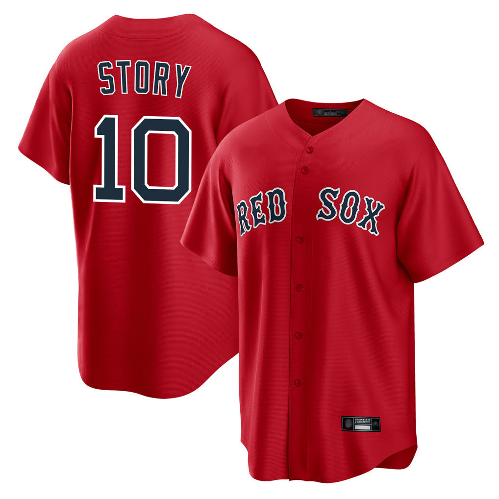 Boles B.Red Sox #10 Trevor Story Player Red Home Game Stitched Jerseys