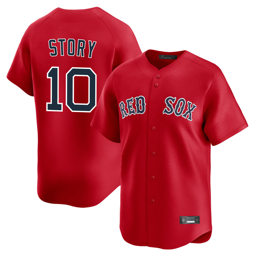 Boles B.Red Sox #10 Trevor Story Player Red Limited Home Game Stitched Jerseys