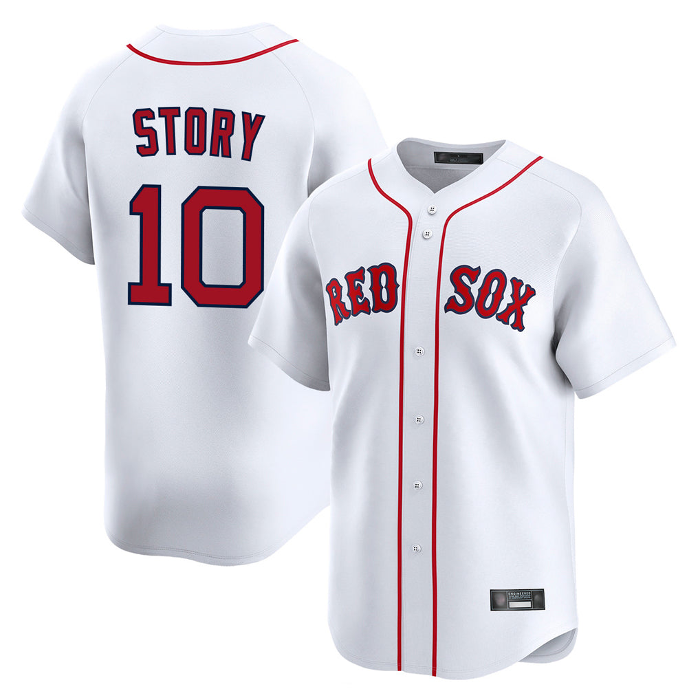 Boles B.Red Sox #10 Trevor Story Player White Limited Home Game Stitched Jerseys
