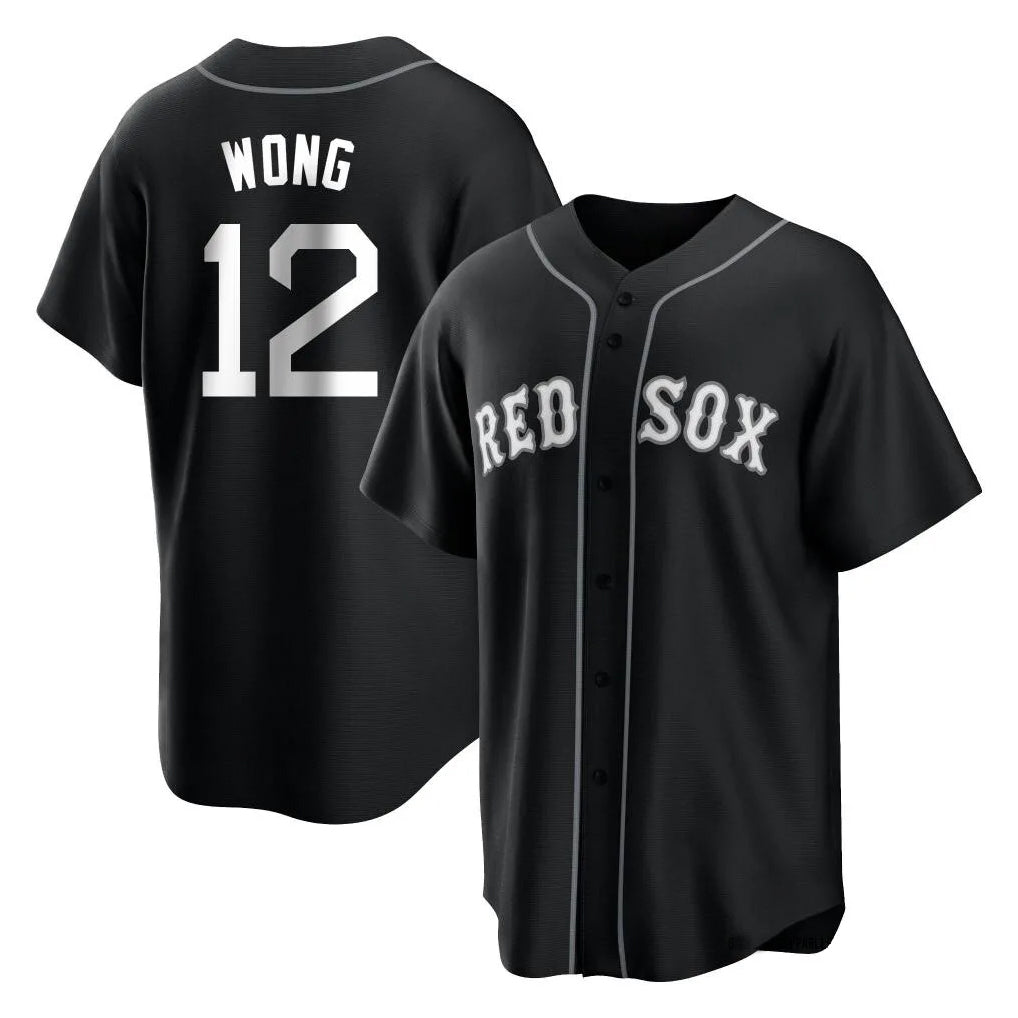 Boles B.Red Sox #12 Connor Wong Player Black Home Game Stitched Jerseys