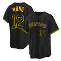 Boles B.Red Sox #12 Connor Wong Player Black Snake Skin City Home Game Stitched Jerseys