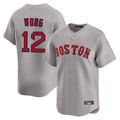 Boles B.Red Sox #12 Connor Wong Player Gray Road Limited Home Game Stitched Jerseys