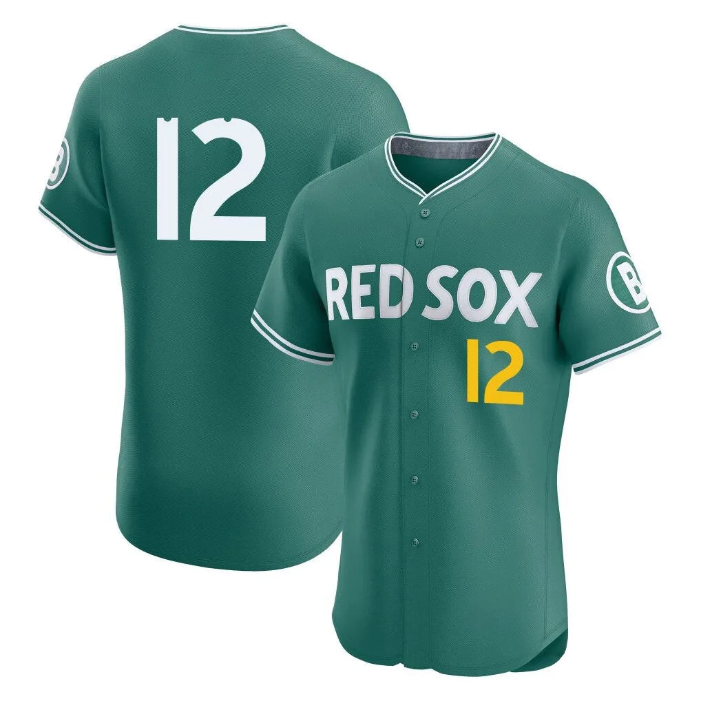 Boles B.Red Sox #12 Connor Wong Player Green City Connect Limited Elite Home Game Stitched Jerseys