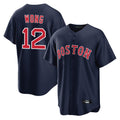 Boles B.Red Sox #12 Connor Wong Player Navy Home Game Stitched Jerseys