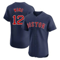Boles B.Red Sox #12 Connor Wong Player Navy Limited Elite Home Game Stitched Jerseys