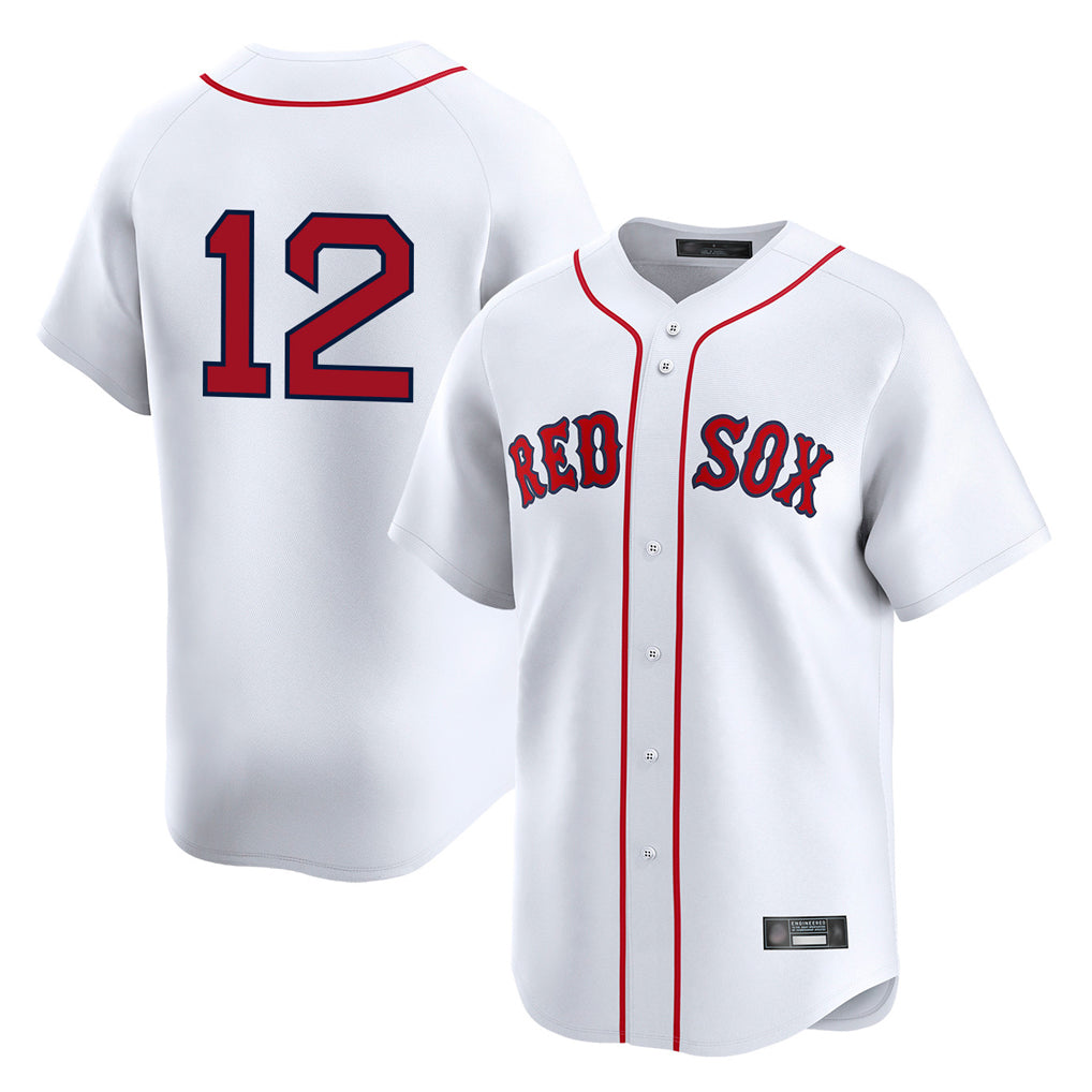 Boles B.Red Sox #12 Connor Wong Player White Limited Home Game Stitched Jerseys