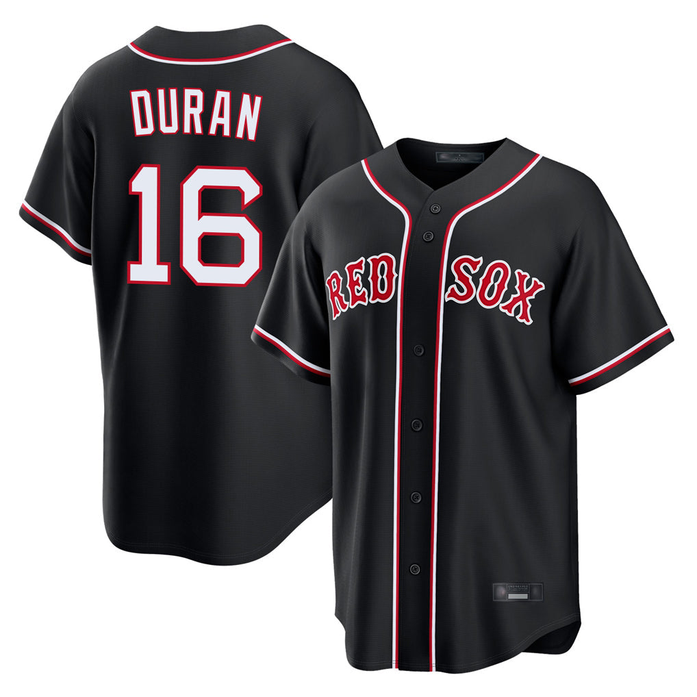 Boles B.Red Sox #16 Jarren Duran Player Black Out Home Game Stitched Jerseys