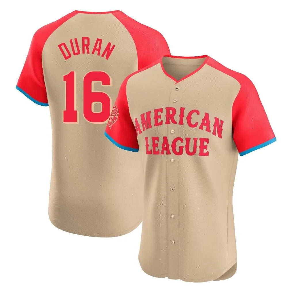 Boles B.Red Sox #16 Jarren Duran Player Cream All-Star Short-Sleeved Limited Elite Home Game Stitched Jerseys