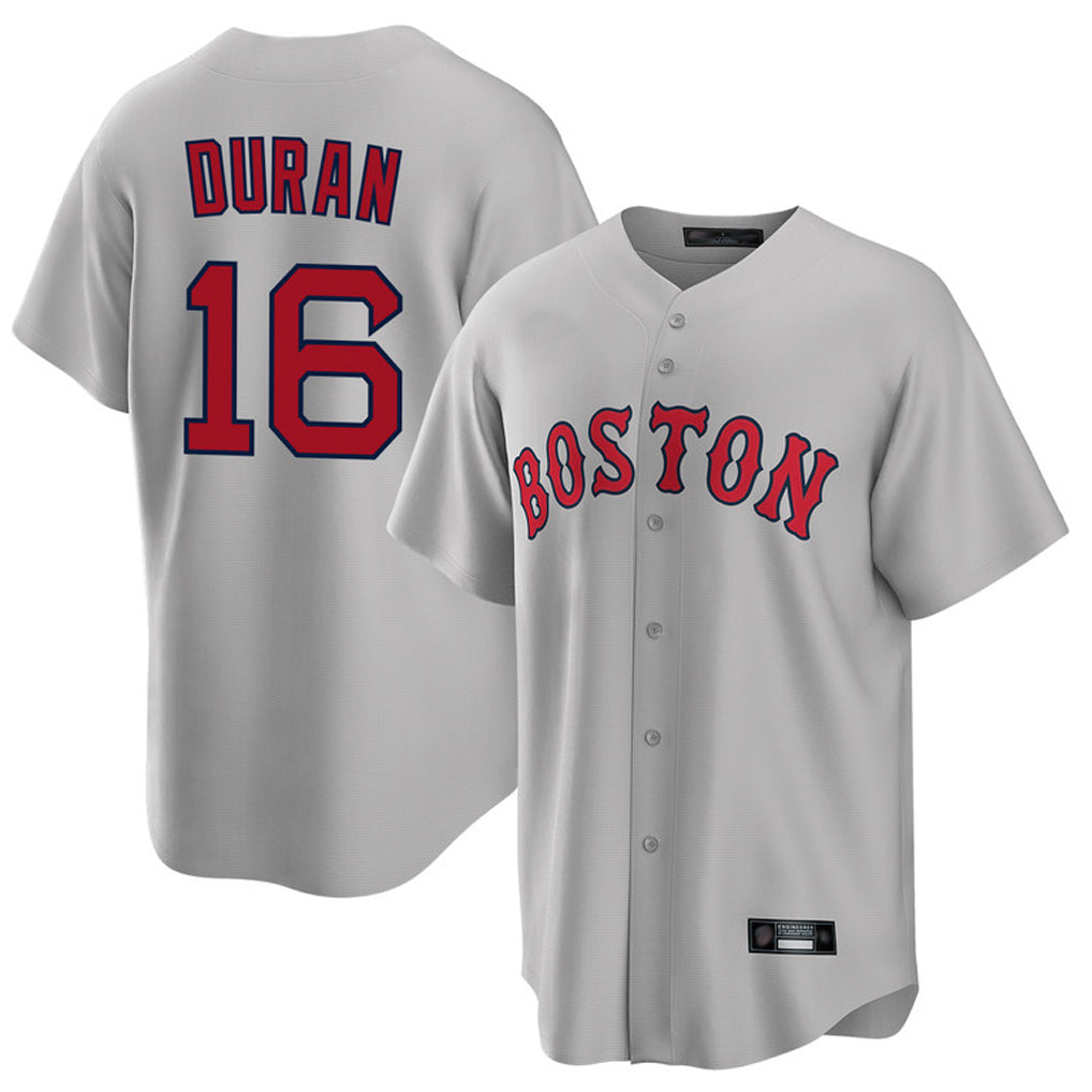 Boles B.Red Sox #16 Jarren Duran Player Gray Road Home Game Stitched Jersey