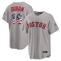 Boles B.Red Sox #16 Jarren Duran Player Gray Road USA 250 Fourth of July Home Game Stitched Jerseys