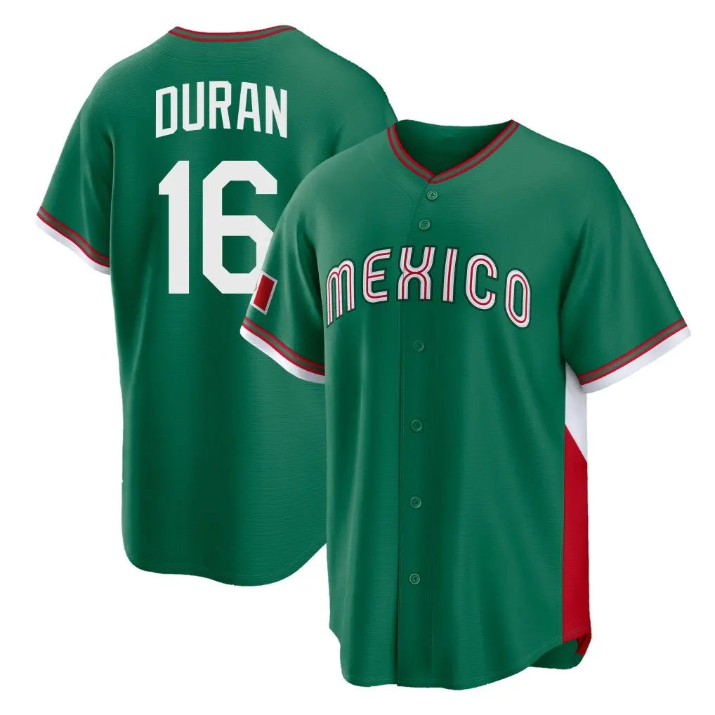 Boles B.Red Sox #16 Jarren Duran Player Green Mexico 2026 World Classic Home Game Stitched Jerseys