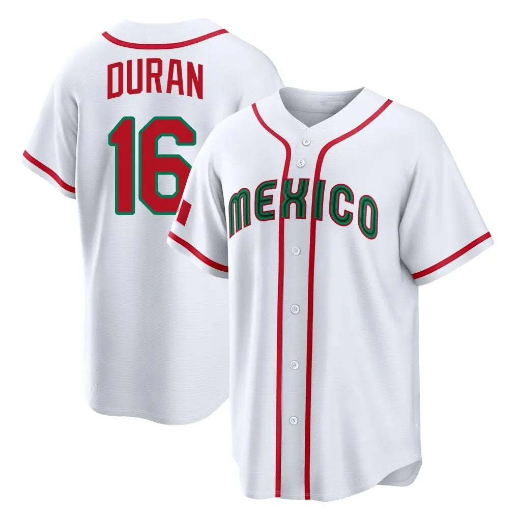 Boles B.Red Sox #16 Jarren Duran Player White Mexico 2026 World Classic Home Game Stitched Jerseys