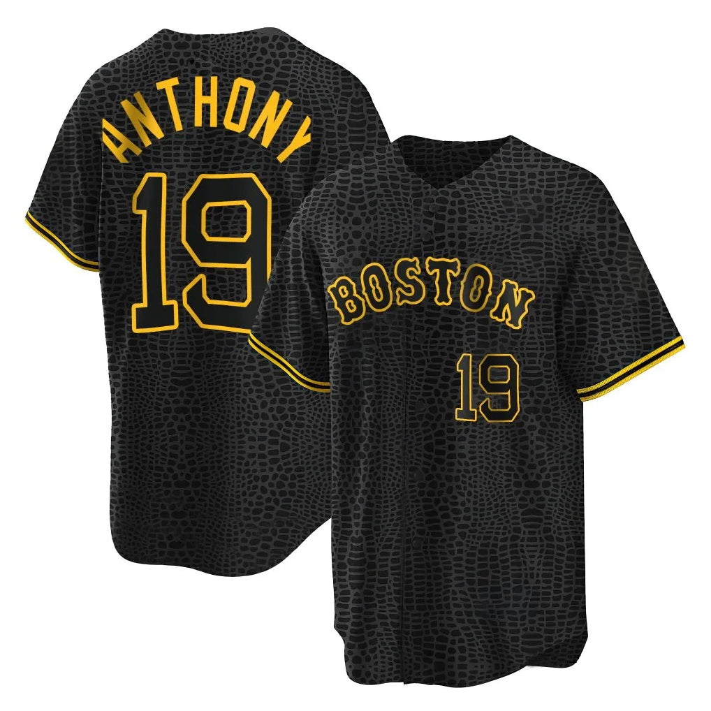 Boles B.Red Sox #19 Roman Anthony Player Black Snake Skin City Home Game Stitched Jerseys