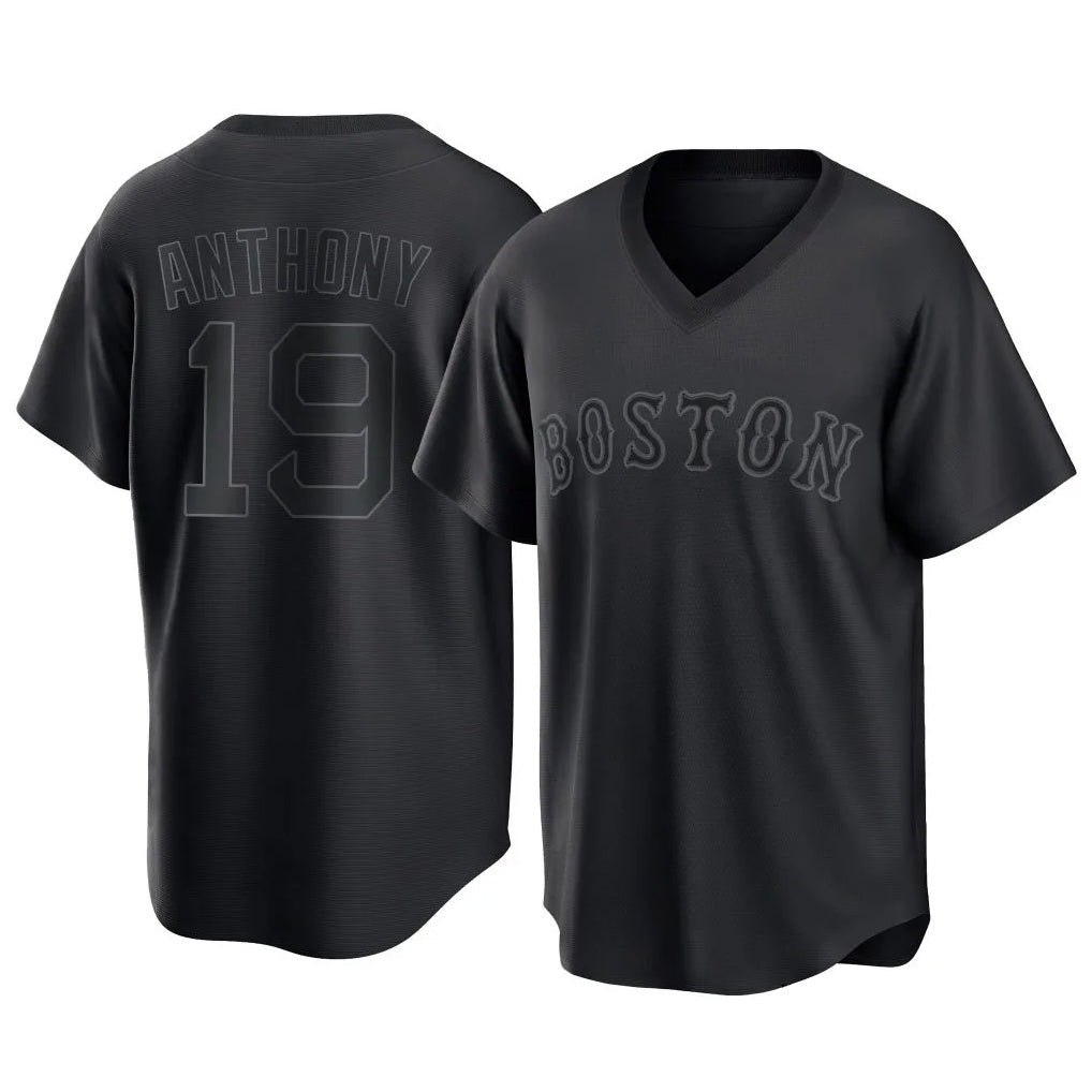 Boles B.Red Sox #19 Roman Anthony Player Black T-shirt Home Game Stitched Jerseys