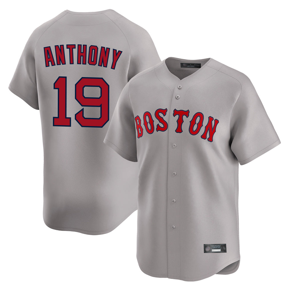 Boles B.Red Sox #19 Roman Anthony Player Gray Road Limited Home Game Stitched Jerseys