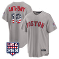Boles B.Red Sox #19 Roman Anthony Player Gray Road USA 250 Fourth of July Home Game Stitched Jerseys