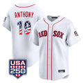 Boles B.Red Sox #19 Roman Anthony Player White USA 250 Fourth of July Limited Home Game Stitched Jerseys