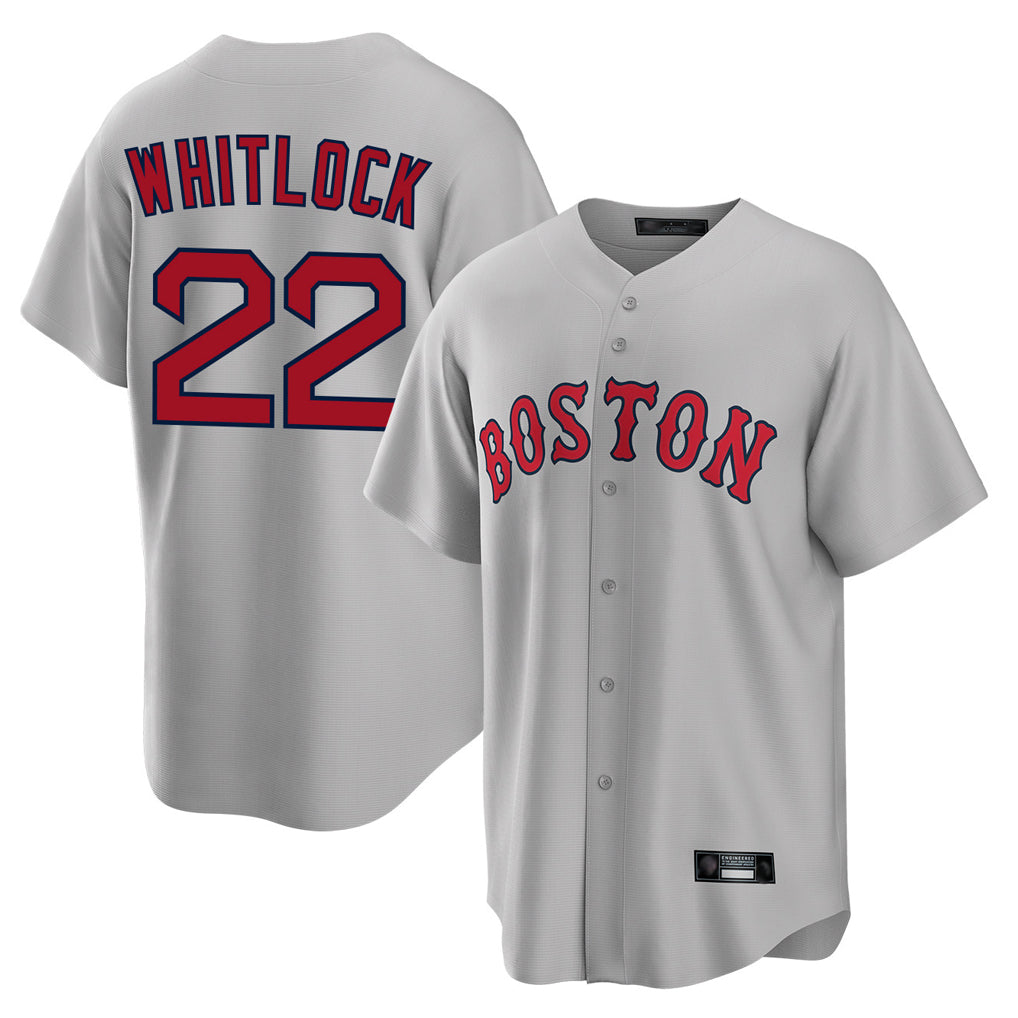 Boles B.Red Sox #22 Garrett Whitlock Player Gray Road Home Game Stitched Jerseys