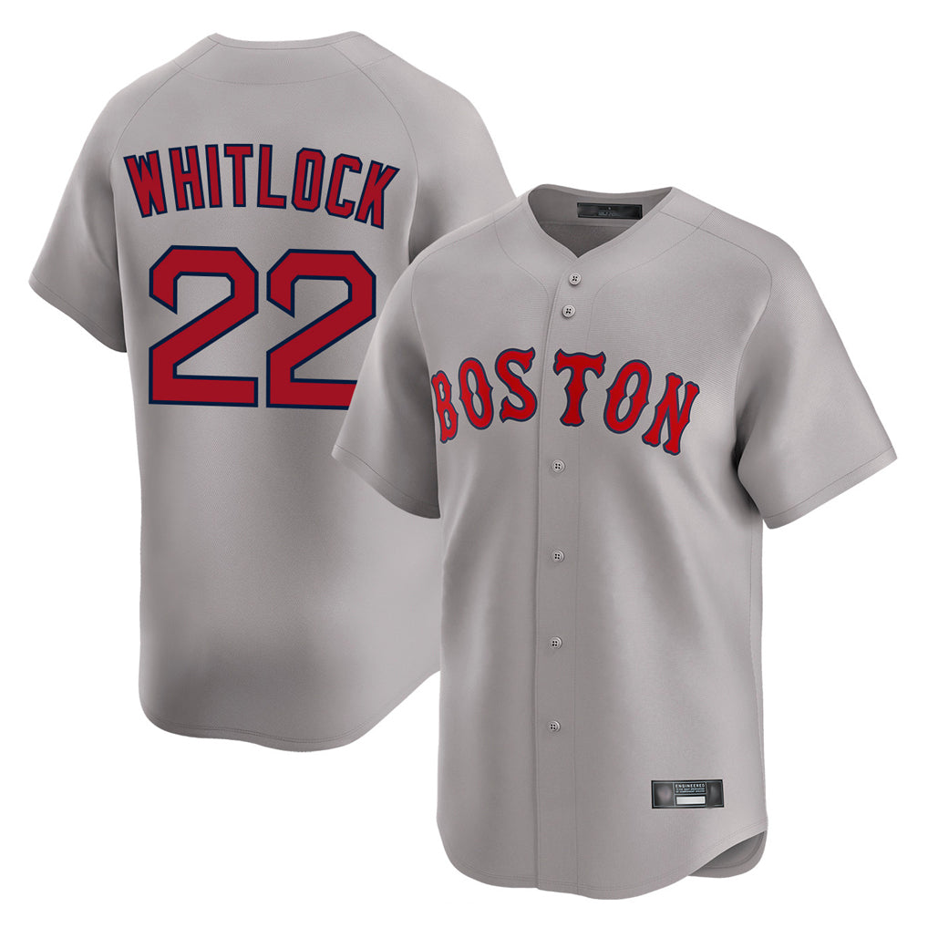Boles B.Red Sox #22 Garrett Whitlock Player Gray Road Limited Home Game Stitched Jerseys