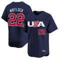 Boles B.Red Sox #22 Garrett Whitlock Player Navy USA World Classic Home Game Stitched Jerseys