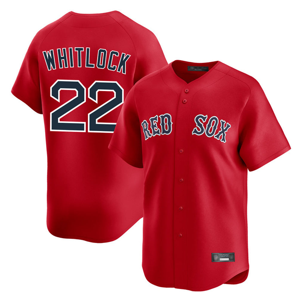Boles B.Red Sox #22 Garrett Whitlock Player Red Limited Home Game Stitched Jerseys