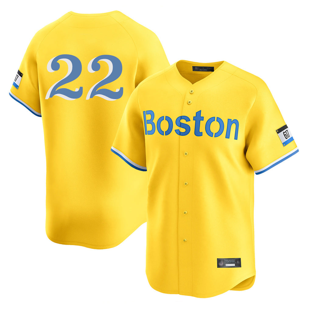 Boles B.Red Sox #22 Garrett Whitlock Player Yellow Limited Home Game Stitched Jerseys