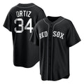 Boles B.Red Sox #34 David Ortiz Player Black Home Game Stitched Jerseys